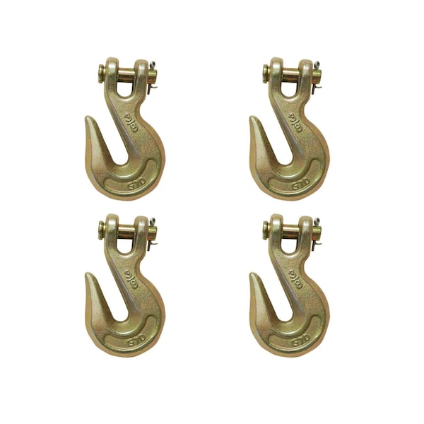 Tie 4 Safe G70 3/8" Clevis Grab Hooks Tow Chain Hook Flatbed Truck Trailer Tie Down, 4PK FH406-38-4 - main
